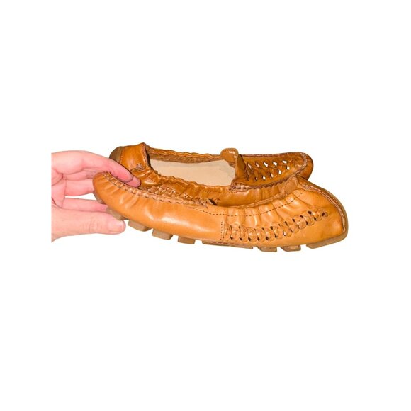 Cole Haan Tan Leather Woven Slip-On Loafers Moccasins Comfort Driving Shoes 6 - Picture 6 of 9